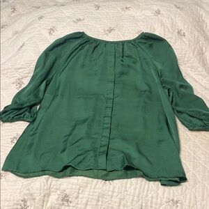 Talbots Forest Green Blouse
